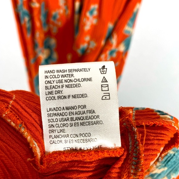 Patrons Of Peace Floral Maxi Dress - Orange and Blue size medium - Picture 11 of 13